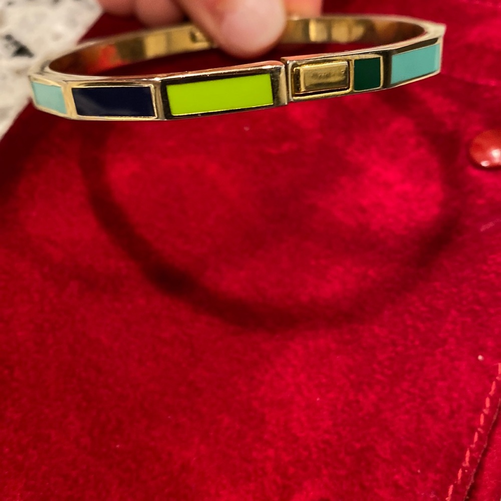 Spartina 449 Angle Hinge Bangle Vintage 14k gold-plated / enamel